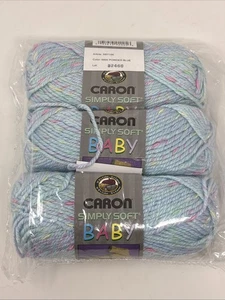Caron Simply Soft Baby Garn Pastell Hell Puder Blau Knäuel 2 Unzen Menge 3 Neu - Bild 1 von 3
