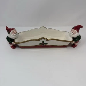 Vintage 1989 Fitz Floyd Elves Leckerbissen Schale alte Welt Weihnachten - Bild 1 von 16