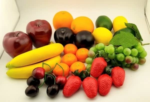 Frutta Finta 27 Pezzi Decorativa, Artificiale, Finta  - Foto 1 di 6