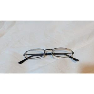 Silver Colored Wire Frame Oval Eyeglass Frames - Picture 1 of 3