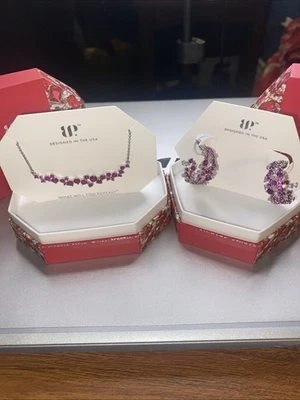 Bomb Party July 2025 Necklace And Earring NK69259 And ER44947 LC Ruby Diamond CZ - Image 1 of 4