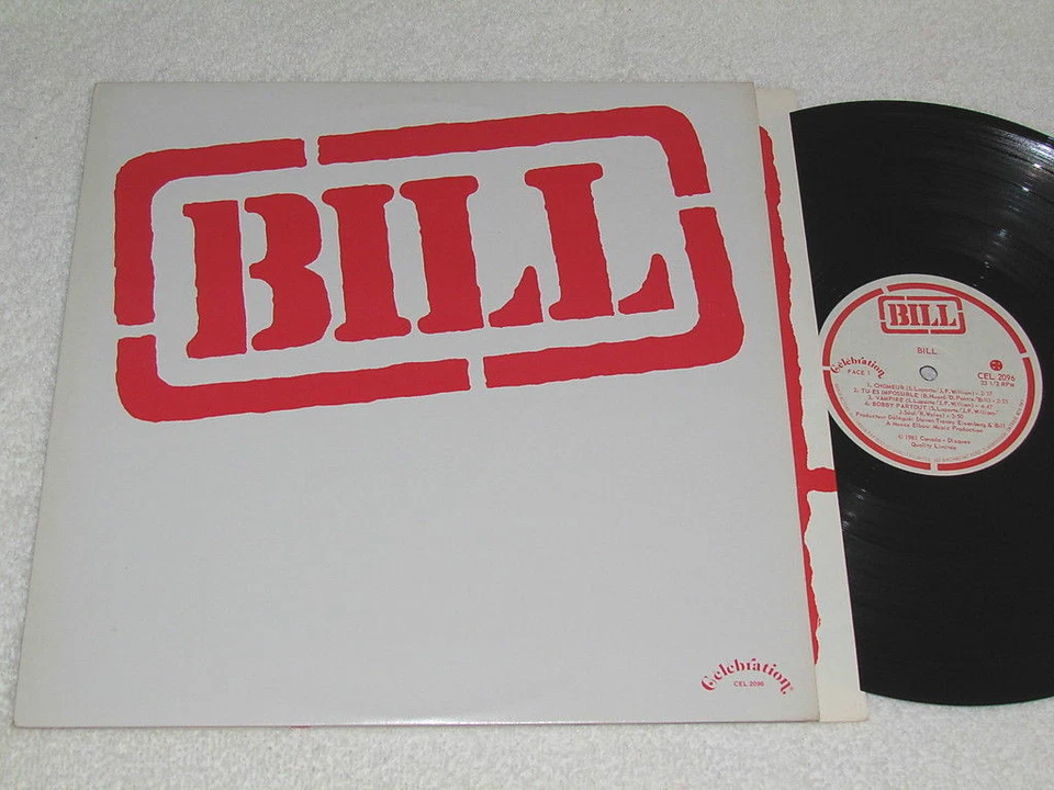 BILL Self-Titled LP 1981 Celebration Records Canada Quebec Rock French CEL-2096 - Image 1 of 1
