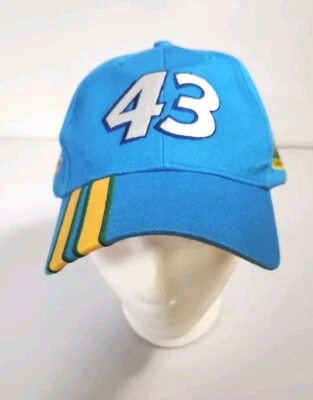 Sombrero trasero Richard Petty #43 Nascar gancho y bucle Nathan's & Eckrich Hot Dogs Foto 1 de 4