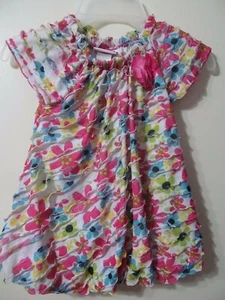 Little Lass Ruffled Lined Multi Color Floral Dress Sz 5 - Picture 1 of 7