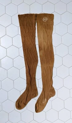 Medias Silver Cloud Durane 260 años 1920-50 aguja algodón manguera alta muslo vintage Foto 1 de 4