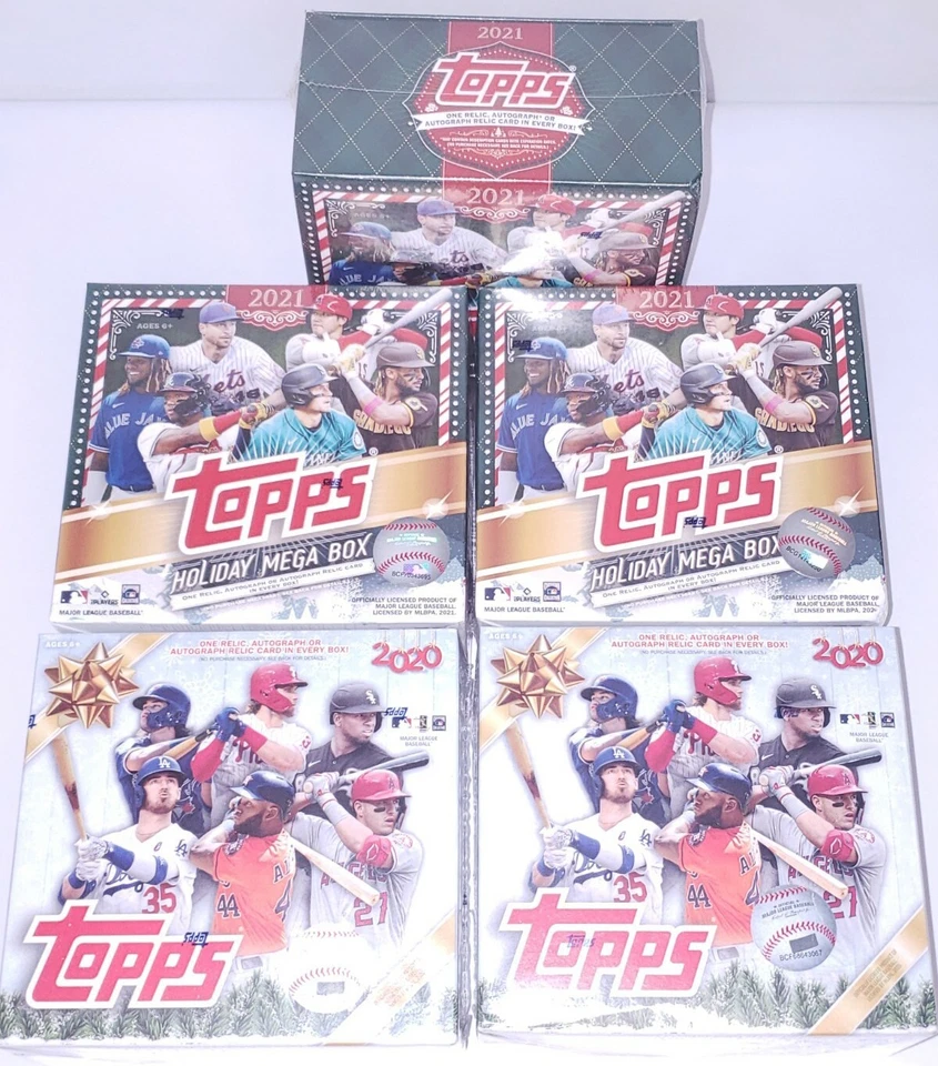 Topps 2020 & 2021 Holiday Mega Box Bundle 5 Boxes Lot New/Sealed Ships Fast⭐ - Image 1 of 1