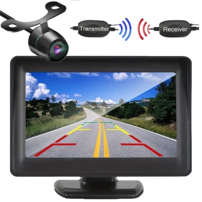 Wireless Backup Camera Rear View Camera For Car Parking System HD 4.3" Monitor - Image 1 of 4