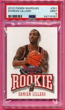 Damian Lillard Rooke PSA 9 MINT 2012-13 Panini Marquee Leather #391 RC Low Pop!