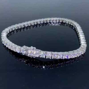 10Ct 4mm  Round Cut Lab Created Diamond Tennis  Bracelet 925 Sterling Silver - Picture 1 of 7