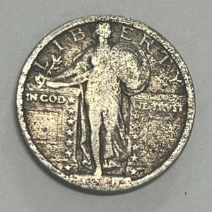 1918-S San Francisco Standing Liberty Silver Quarter Very Good Details - Picture 1 of 2