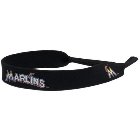 Miami Marlins 16" Neoprene Sunglasses Strap (MLB Licensed) Croakies Cover