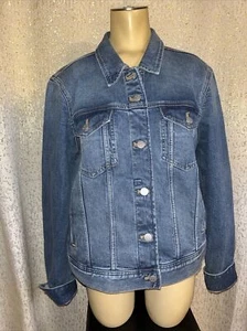 J CREW WOMEN'S CLASSIC JEAN JACKET SIZE L COAT DENIM, NWOT - Picture 1 of 3
