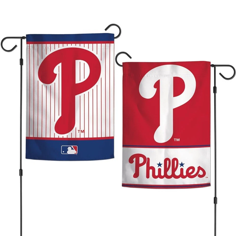 PHILADELPHIA PHILLIES LOGO 12"X18" 2-SIDED GARDEN FLAG 👀 - Image 1 of 1
