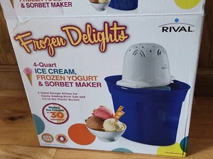 Heladera, yogur congelado y sorbete Frozen Delights Rival (4 cuartos de galón) - Imagen 1 de 13
