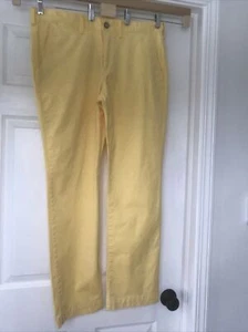 NWT Mens Express Photographer Slim Fit Straight Leg Yellow Pants 33/30 - Picture 1 of 5