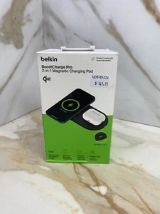 Belkin 2-in-1 Magnetic Wireless Charging Pad with Qi2 15W WIZ021AUBK - Black - Picture 1 of 1