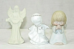 3 ANGELS BELLS Beautifully Crafted PORCELAIN & CERAMIC Each One is UNIQUE Decor - Picture 1 of 2