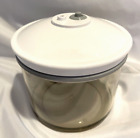 Food Saver Vacuum Seal Canister KY-134 50oz Clear Storage Container w/White Lid