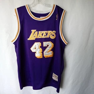 VTG Mitchell & Ness James Worthy LA Lakers Authentic Jersey Size 50 & BASF Cards - Picture 1 of 7