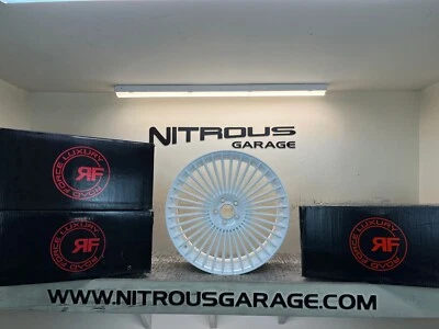 22 WHITE STAGGERED CONCAVE RF35 WHEELS BMW 6 SERIES 640 645 650 M6 03-19 - Image 1 of 4