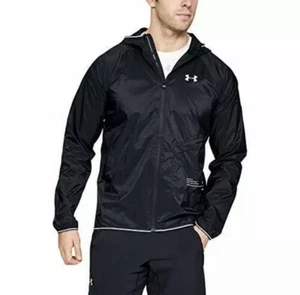 Under Armour Men's Large Storm Packable Lightweight Running Jacket Black Nwt - Picture 1 of 7