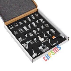 32 PCS Presser Feet fits Singer,Brother,Janome,Elna, Kenmore,low shank machines - Picture 1 of 5