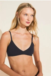 NWT Eberjey XS/S Pima Goddess Stretch Bralette Black Bra 120127 - Picture 1 of 2