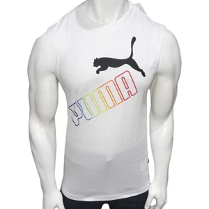 NUEVO CON ETIQUETAS PUMA PRECIO DE VENTA SUGERIDO POR EL FABRICANTE $42.99 RAINBOW HOMBRE BLANCO CUELLO REDONDO CAMISETA SIN MANGAS L XL 2XL - Imagen 1 de 5