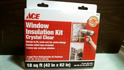 Kit de película aislante de ventana Ace 59829 cristalina 18 cuadrados Ft. ENVÍO GRATIS Foto 1 de 3