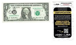 Billete de $1 Kevin Bacon JSA de colección firmado 1993 sin circular actor suelto automático - Imagen 1 de 2