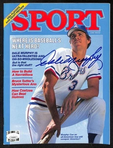 Dale Murphy Atlanta Braves Signed/Auto 1984 Sport Magazine NO LABEL JSA 197860 - Picture 1 of 2