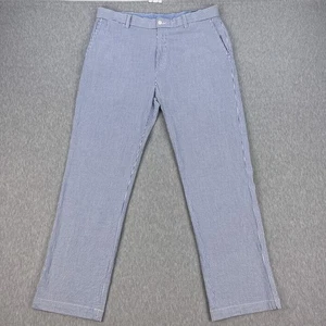Polo Ralph Lauren Seersucker Pants Mens 35x31 Stretch Classic Fit Blue Pinstripe - Picture 1 of 16