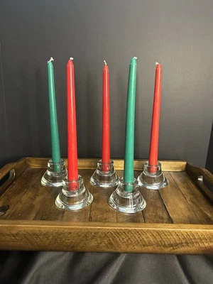 Clear Glass Taper & Tea Light Candle Holders Design K Hagberg M Hagberg IKEA (5) - Image 1 of 4
