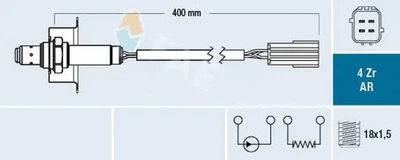 Lambda sensor 75613 FAE for NISSAN NAVARA NP300 NAVARA NP300 Platform/Chassis - Image 1 of 4