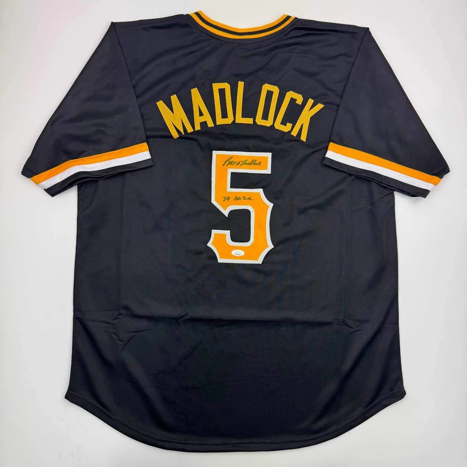 Autographed/Signed Bill Madlock Pittsburgh Black Baseball Jersey JSA COA - Image 1 of 4