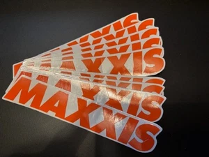 Maxxis Tires Off Road Racing MX UTV ATV CAR TRUCK 10PC SET STICKER ORANGE - Picture 1 of 1