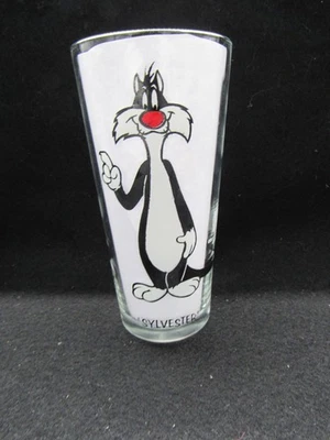 Vidrio Warner Bros vintage 1973 Sylvester Pepsi Collectors Series 8 1/4" de alto Foto 1 de 4