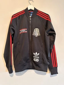 Adidas Originals Star Wars Darth Vader Track Jacket Men's S Black Red Logo - Picture 1 of 22