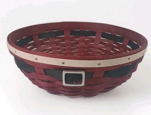Selten 11,5" Longaberger Santa Schnalle Bauch Servierkorb Weihnachten Urlaub - Bild 1 von 15