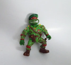 TMNT Teenage Mutant Ninja Turtles Raphael Militar Adolescente Boina Verde Figura 1991 - Imagen 1 de 5