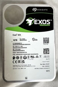 Disco duro Seagate Exos X24 16 TB 3,5" SED SATA 6 Gbps ST16000NM001H 3KW113-004 - Imagen 1 de 2