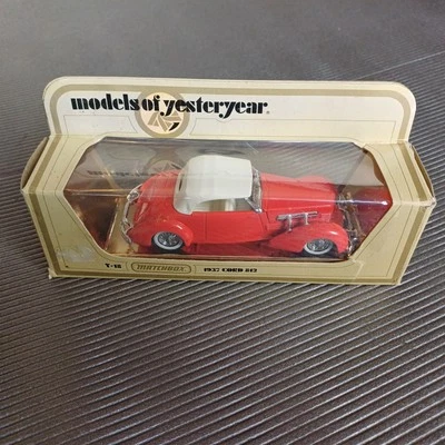 Matchbox Models of Yesteryear. 1937 Cord 812. Y-18. Y18. Red. Vintage. Boxed. - Image 1 of 4
