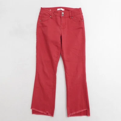 Cabi Jeans Women's Hi Low Crop Flare Red Cotton Blend Size 4 - Image 1 of 4
