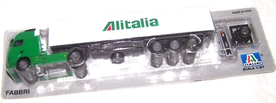 Italeri Fabbri Camion Semi Rimorchio ALITALIA trattore verde: sigillato blister - Immagine 1 di 2