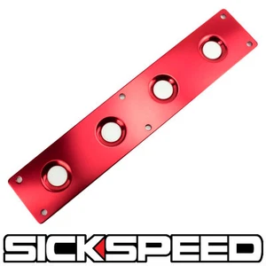 RED PLATED ALUMINUM SPARK PLUG VALVE COVER FOR SR20DET SR20 SR-20 SR 240SX S13  - Picture 1 of 1