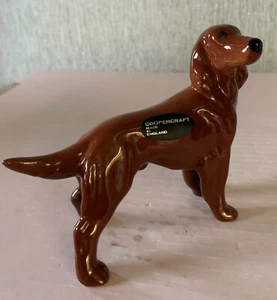 COOPERCRAFT DOG IRISH RED SETTER MODEL SMALL GLOSS PERFECT CONDITION - Picture 1 of 6