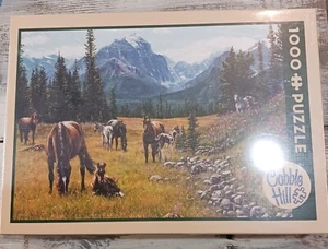 Cobble Hill 1000 Pc Jigsaw Puzzle random cut -HORSE MEADOW 27X20 New - Picture 1 of 9