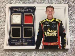 2016 National Treasures CLINT BOWYER #15 5-Hour Energy QUAD Materials #/25 - Picture 1 of 3