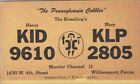 CB radio QSL carte postale Henry Mary Kiessling années 1960 Williamsport Pennsylvanie