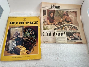 1976 Step By Step Decoupage Book Introduction Illustrated - Picture 1 of 3